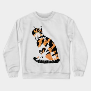 Calico cat sitting Crewneck Sweatshirt